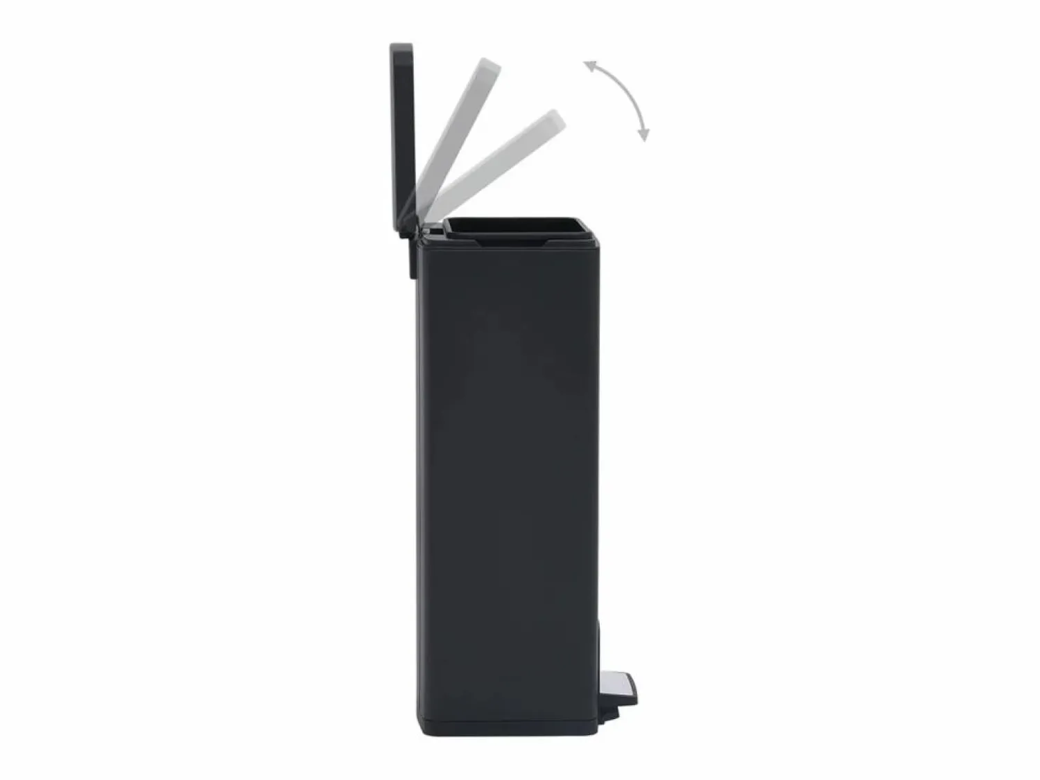 Clearance Helloshop26 Papelera de pedal antihuellas de acero inoxidable de 30 litros color 02_0006099 Negro