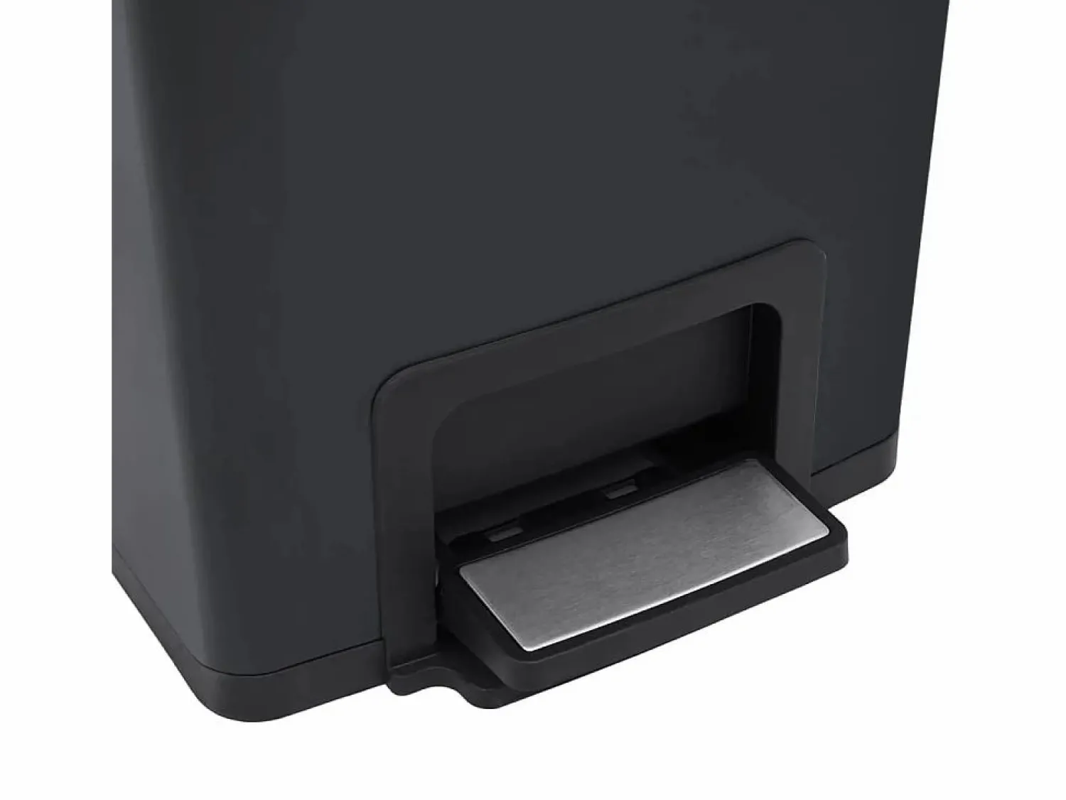 Clearance Helloshop26 Papelera de pedal antihuellas de acero inoxidable de 30 litros color 02_0006099 Negro