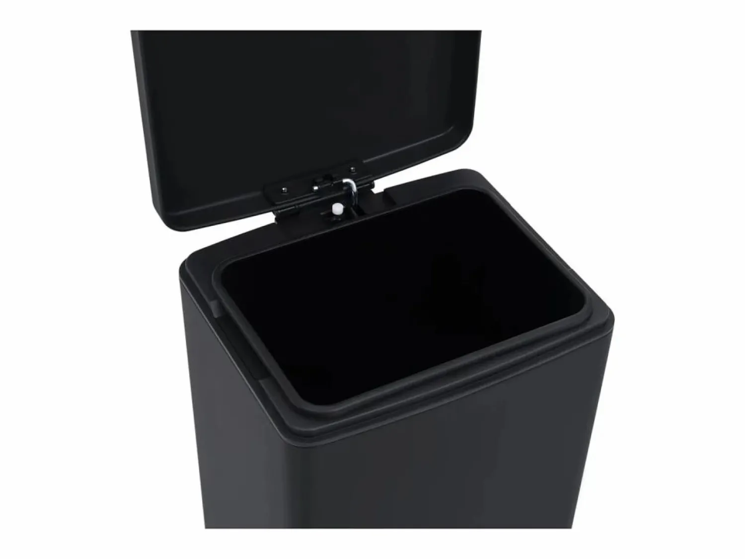 Clearance Helloshop26 Papelera de pedal antihuellas de acero inoxidable de 30 litros color 02_0006099 Negro