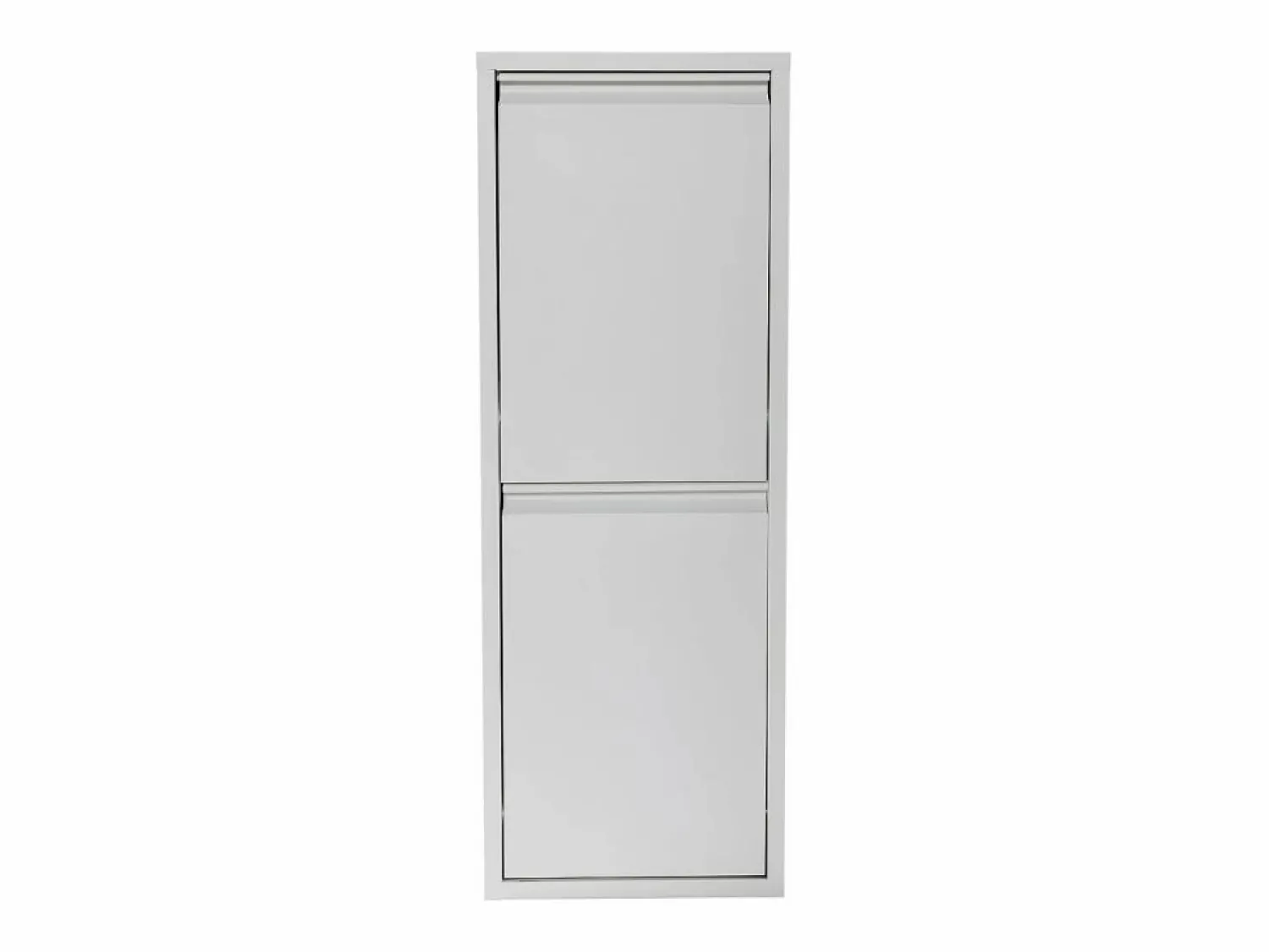 Clearance Helloshop26 Papelera de reciclaje de pared con 2 compartimentos extraíbles 93 x 33 x 25 cm color 03_0008198 Blanco