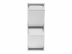 Clearance Helloshop26 Papelera de reciclaje de pared con 2 compartimentos extraíbles 93 x 33 x 25 cm color 03_0008198 Blanco