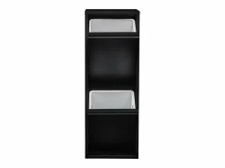 Helloshop26 Papelera de reciclaje de pared con 2 compartimentos extraíbles 93 x 33 x 25 cm color 03_0008199 Negro