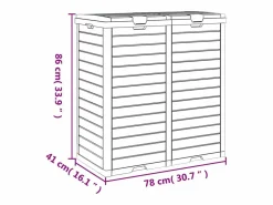 Outlet Papelera exterior 78 x 41 x 86 cm polipropileno 02_0043837 Cubo De Basura Para Cocina