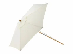 Sale Parasol Corypho con inclinación de color blanco. Sombrilla