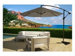 New Concept-Usine Parasol excéntrico Ø 300 cm PORTICCIO Gris