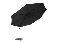 Clearance Concept-Usine Parasol excéntrico redondo Ø 350 cm, giratoria 360 ° CASTILLO Gris