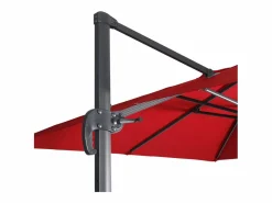 Discount Sweeek Parasol rectangular excéntrico, 3x4m + placas de lastre 50x50cm Rojo