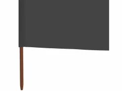 Paravientos de playa de 9 paneles tela 1200x80cm ES447029 Gris antracita