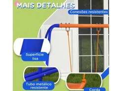 Outsunny Parque de juegos infantil Fly 4 en 1-3 A 180x367x192 cm