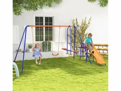 Outsunny Parque de juegos infantil Fly 4 en 1-3 A 180x367x192 cm