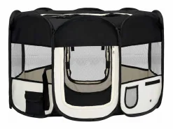 Discount Clicnbuy Parque de perros plegable y bolsa transporte 110x110x58cm Negro