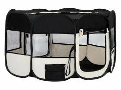 Parque de perros plegable y bolsa transporte 145x145x61cm ES101956