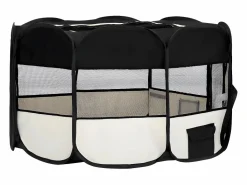 Parque de perros plegable y bolsa transporte 145x145x61cm ES101956