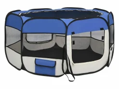 Online Parque de perros plegable y bolsa transporte 125x125x61cm ES227015 Seguridad Para Mascotas