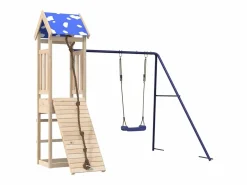 Parque infantil de exterior de madera maciza de pino ES711061 Columpio