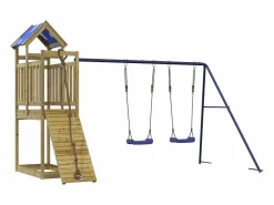 Outlet Parque infantil de exterior madera de pino impregnada ES162695 Marru00f3n