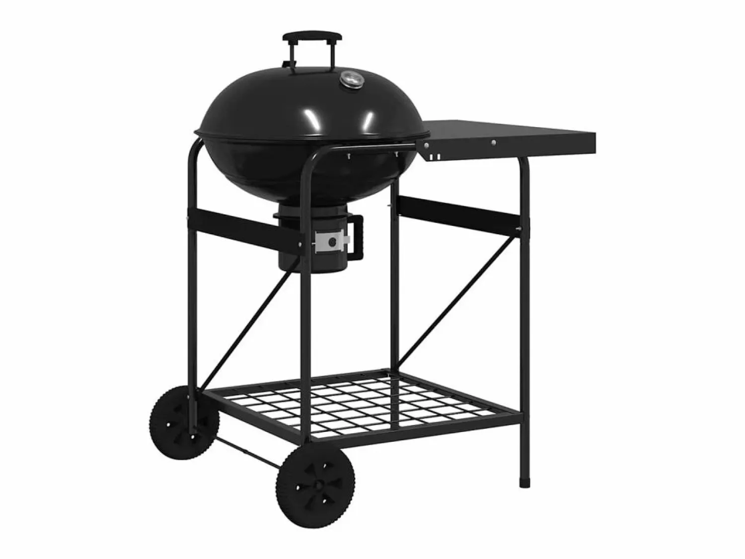 Best vidaxl Parrilla al aire libre con rueda 91 x 71 x 107 cm Metal Negro
