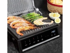 New Parrilla eléctrica Cecotec Rock'nGrill Smart 2000W panel táctil inox/negro Plancha Cocina