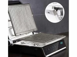 New Parrilla eléctrica Cecotec Rock'nGrill Smart 2000W panel táctil inox/negro Plancha Cocina