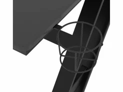 Best Garden Furniture Paul-François-Alain Escritorio gaming con patas en forma de ZZ 90x60x75 cm Negro