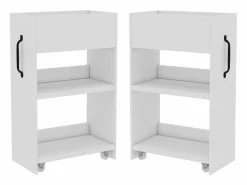 Merax Pedalito de oficina con ruedas - 52 x 50 x 75 cm - con cajones - intercambiable Izquierda-derecha - Aglomerado -