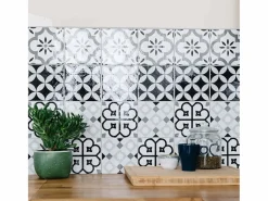 Online Draeger Pegatinas de azulejos 15 X 15 cm - Triángulos y blanco Gris