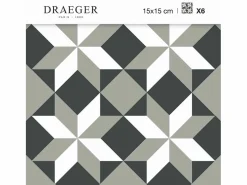 Draeger Pegatinas de azulejos 15 X 15 cm - Estrellas geométricas