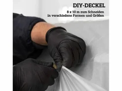 Película de invernadero de 8 x 10 m de grosor con protección UV, resistente al agua, para túneles de cultivo de plástico (1000 x 800 x 1 cm) Transparente