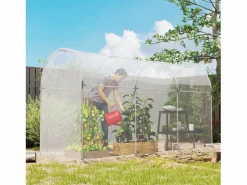 Película de invernadero de 8 x 10 m de grosor con protección UV, resistente al agua, para túneles de cultivo de plástico (1000 x 800 x 1 cm) Transparente