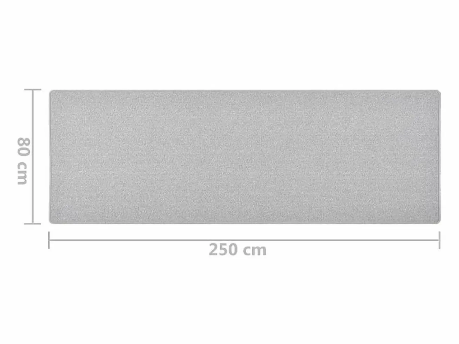 Online Garden Furniture Pelle Alfombra de pasillo 80x250 cm Gris claro