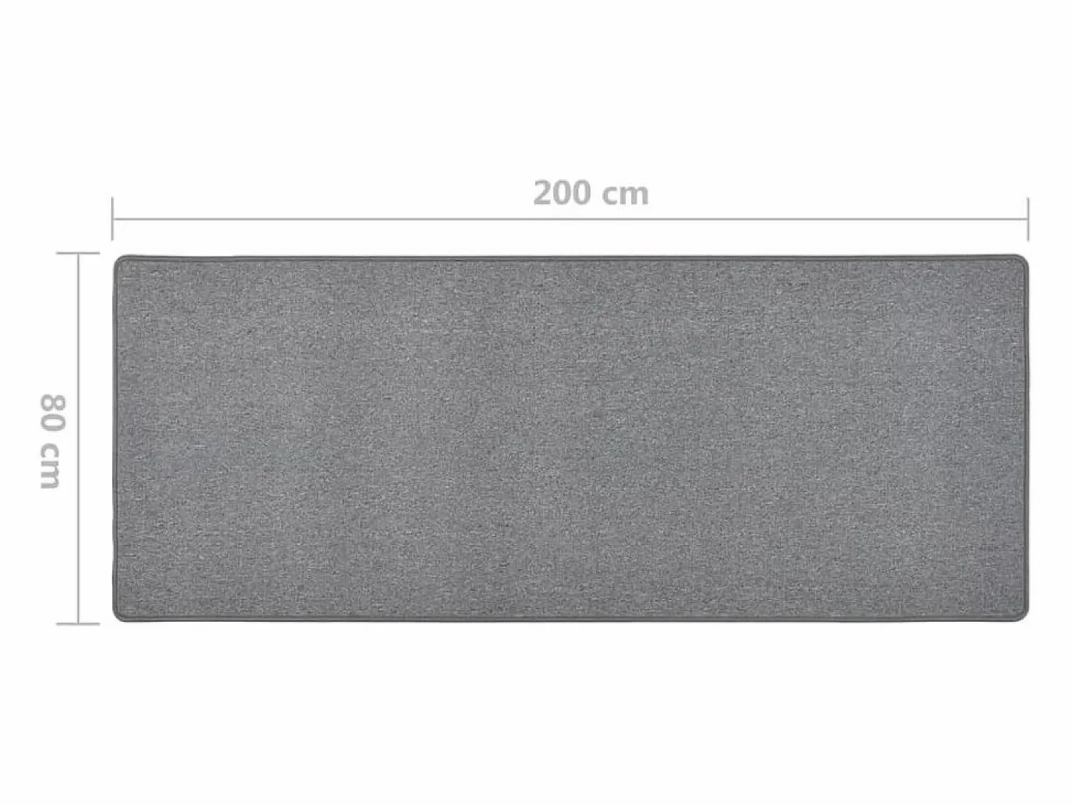 Garden Furniture Pelle Alfombra de pasillo oscuro 80x200 cm Gris