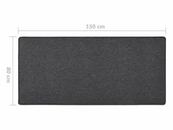 Garden Furniture Pelle Alfombra de pasillo 80x150 cm Gris antracita