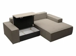 Online Pequeño Sofá cama rinconera derecha de pana beige AMELIA Sofá - 3 Plazas