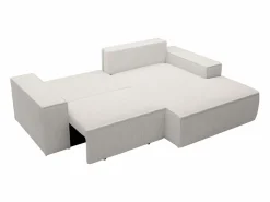 Vente-unique Pequeño Sofá cama rinconera derecha de pana AMELIA