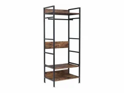 New Perchero - Armario Abierto de Metal y Madera Perchero Extraíble - 162x60x40cm Burro Para Ropa