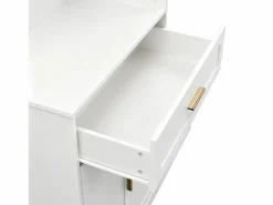 New Perchero con espejo, 1 cajón y 3 puertas – para entradas y pasillos Armario De Entrada