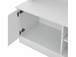 Perchero de 2 puertas - Guardarropa con barra y estantes abiertos - Estantes regulables Armario De Entrada