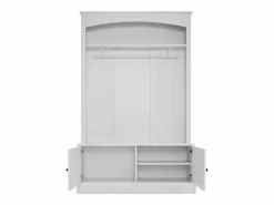 Perchero de 2 puertas - Guardarropa con barra y estantes abiertos - Estantes regulables Armario De Entrada