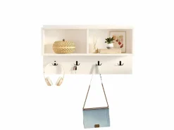 Venprodin Perchero Brian Guardarropa Con Estante - - 92 Cm Blanco