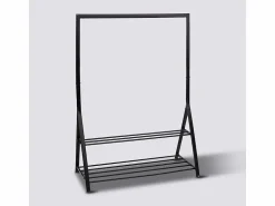 New Perchero Burro Artemis Barra y 2 Estantes 121x167 cm Burro Para Ropa