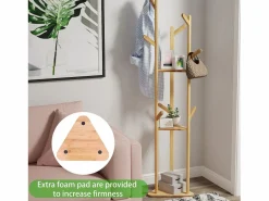 Fativo Perchero con patas para ropa de casa, dormitorio, salón, 40 x 40 x 170 cm
