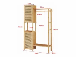 Helloshop26 Perchero de bambú 164 x 99 x 29 cm natural 03_0008141