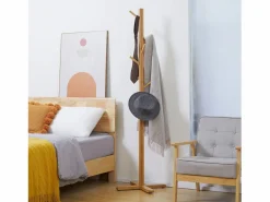 Online Perchero de bambú con 8 ganchos, diseño natural y funcional, color natural (49,5 x 49,5 x 178 cm) Marru00f3n