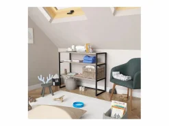Online Perchero de buhardilla KADRA 100x85cm con estantes Burro Para Ropa