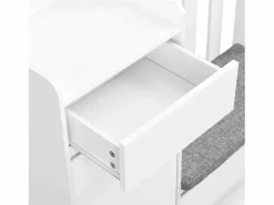 OKWISH Perchero de entrada con banco acolchado, 4 ganchos y espacio de almacenamiento