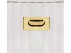 Discount OKWISH Perchero de entrada con zapatero, ganchos dorados y espacio abierto, Blanco