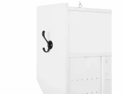 Sale ModernLuxe Perchero de entrada moderno 100x40x185.4cm - con 6 ganchos y 1 puerta - con 4 estantes abiertos - Blanco