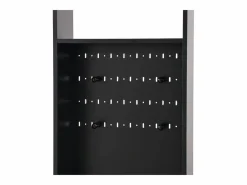 New OKWISH Perchero de entrada con banco acolchado, 4 ganchos y espacio de almacenamiento Negro