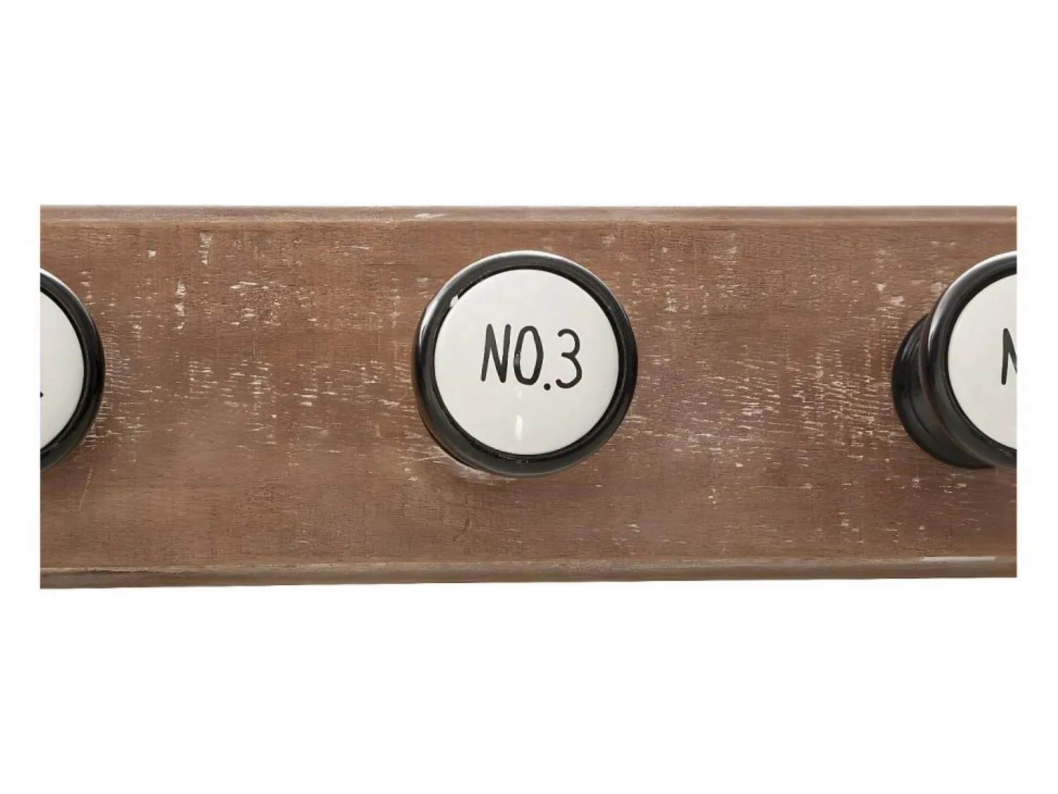 Outlet Atmosphera Perchero de madera con 6 ganchos 66.3 x 8.5 x 9 cm Beige