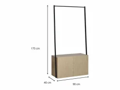 Discount Perchero de madera y metal L90 x H175 cm ALTA Burro Para Ropa